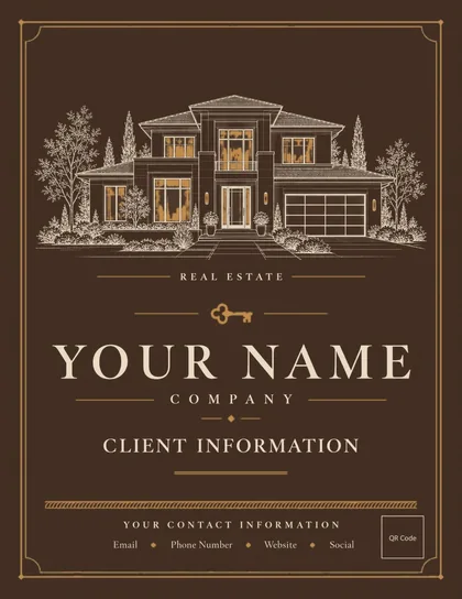 Leads & Client Notebook, Real Estate edition, Chocolate cover
