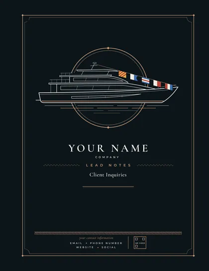 Leads & Client Notebook, Yacht Brokers edition, Dusk cover